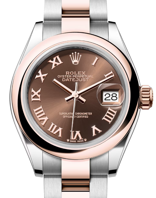 Rolex Lady-Datejust 28 28 mm 279161CRO Steel/Rose Gold Chocolate