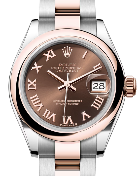 Rolex Lady-Datejust 28 28 mm 279161CRO Steel/Rose Gold Chocolate