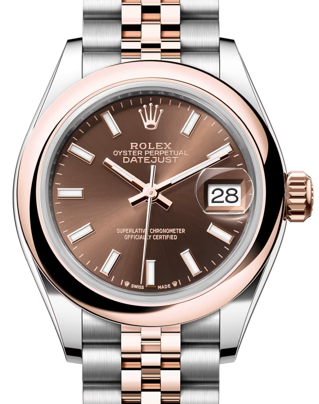 Rolex Lady-Datejust 28 28 mm 279161CSJ Steel/Rose Gold Chocolate