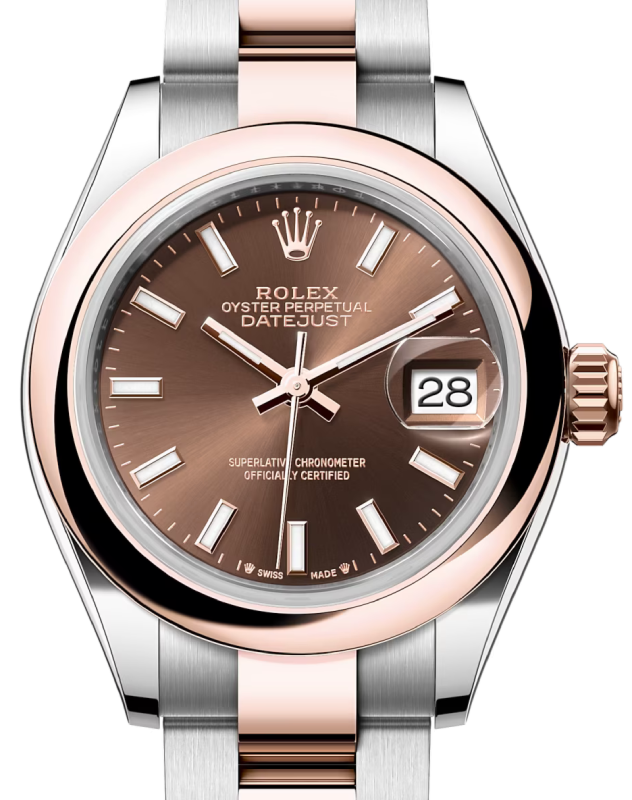 Rolex Lady-Datejust 28 28 mm 279161CSO Steel/Rose Gold Chocolate