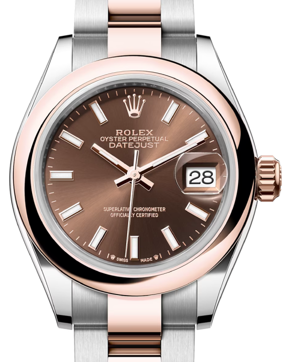 Rolex Lady-Datejust 28 28 mm 279161CSO Steel/Rose Gold Chocolate