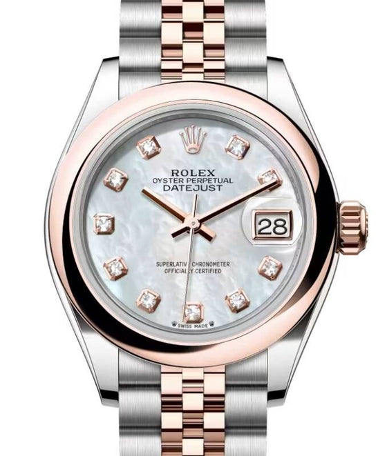 Rolex Lady-Datejust 28 28 mm 279161MDJ Steel/Rose Gold White Mother of Pearl
