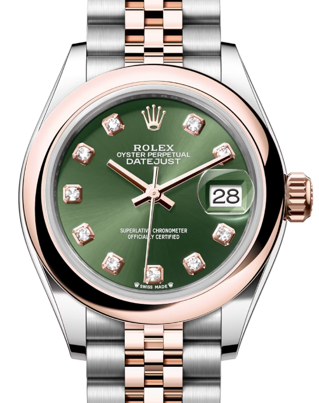 Rolex Lady-Datejust 28 28 mm 279161OGDJ Steel/Rose Gold Green