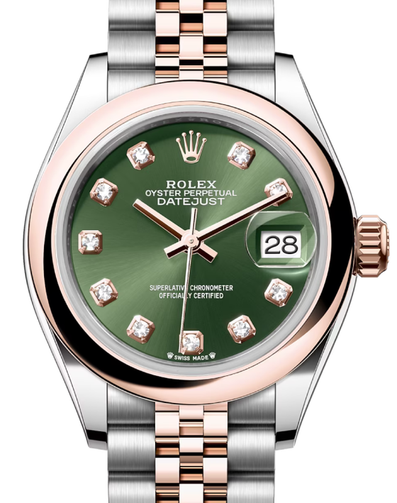 Rolex Lady-Datejust 28 28 mm 279161OGDJ Steel/Rose Gold Green