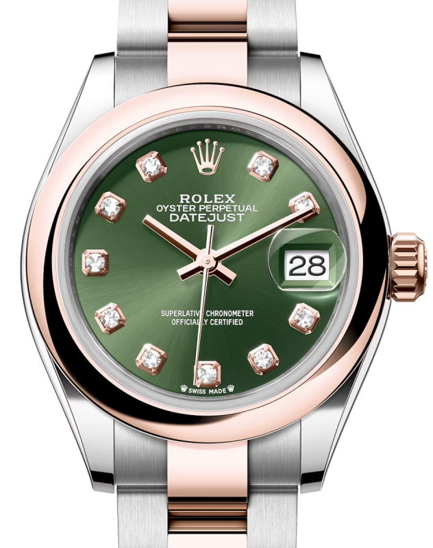 Rolex Lady-Datejust 28 28 mm 279161OGDO Steel/Rose Gold Green