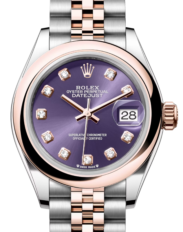 Rolex Lady-Datejust 28 28 mm 279161PDJ Steel/Rose Gold Aubergine
