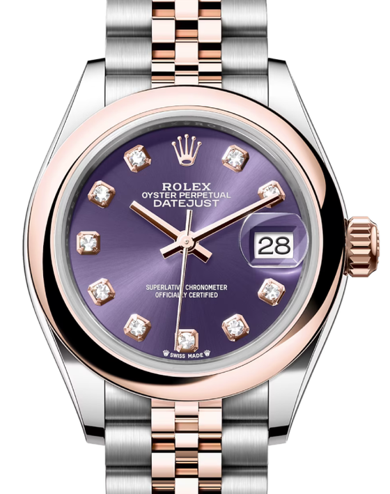 Rolex Lady-Datejust 28 28 mm 279161PDJ Steel/Rose Gold Aubergine