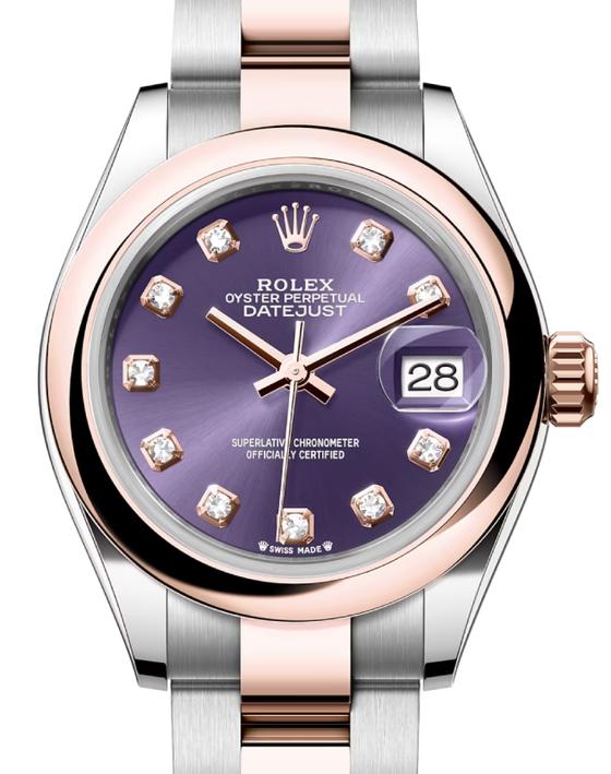 Rolex Lady-Datejust 28 28 mm 279161PDO Steel/Rose Gold Aubergine