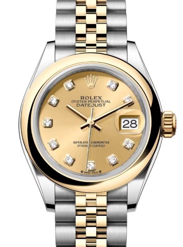 Rolex Lady-Datejust 28 28 mm 279163CDJ Steel/Yellow Gold Champagne