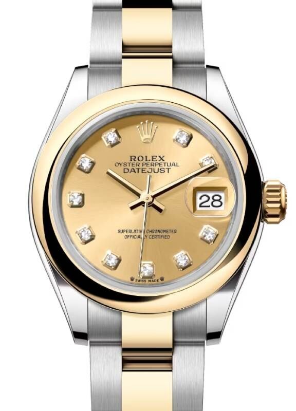 Rolex Lady-Datejust 28 28 mm 279163CDO Steel/Yellow Gold Champagne