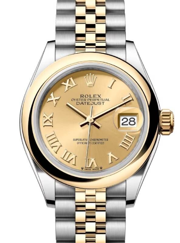 Rolex Lady-Datejust 28 28 mm 279163CRJ Steel/Yellow Gold Champagne