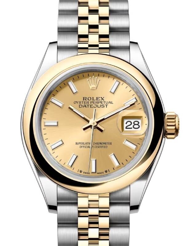 Rolex Lady-Datejust 28 28 mm 279163CSJ Steel/Yellow Gold Champagne