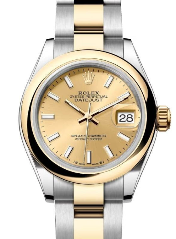 Rolex Lady-Datejust 28 28 mm 279163CSO Steel/Yellow Gold Champagne