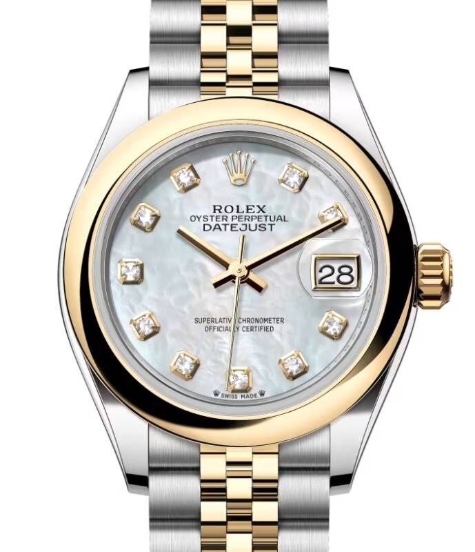 Rolex Lady-Datejust 28 28 mm 279163MDJ Steel/Yellow Gold White Mother of Pearl