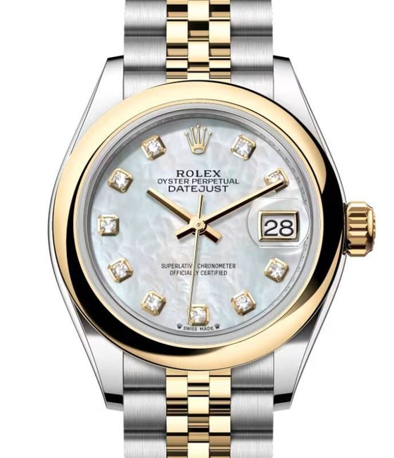 Rolex Lady-Datejust 28 28 mm 279163MDJ Steel/Yellow Gold White Mother of Pearl