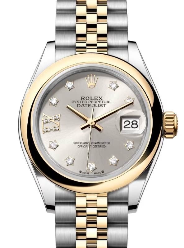 Rolex Lady-Datejust 28 28 mm 279163SDRIXJ Steel/Yellow Gold Silver