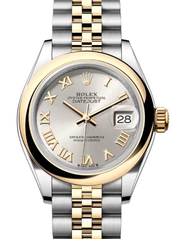 Rolex Lady-Datejust 28 28 mm 279163SRJ Steel/Yellow Gold Silver