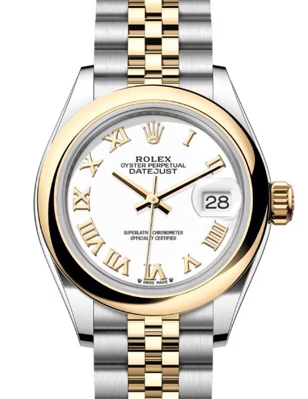 Rolex Lady-Datejust 28 28 mm 279163WRJ Steel/Yellow Gold White