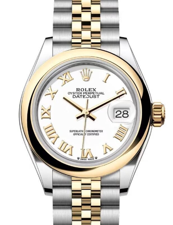 Rolex Lady-Datejust 28 28 mm 279163WRJ Steel/Yellow Gold White
