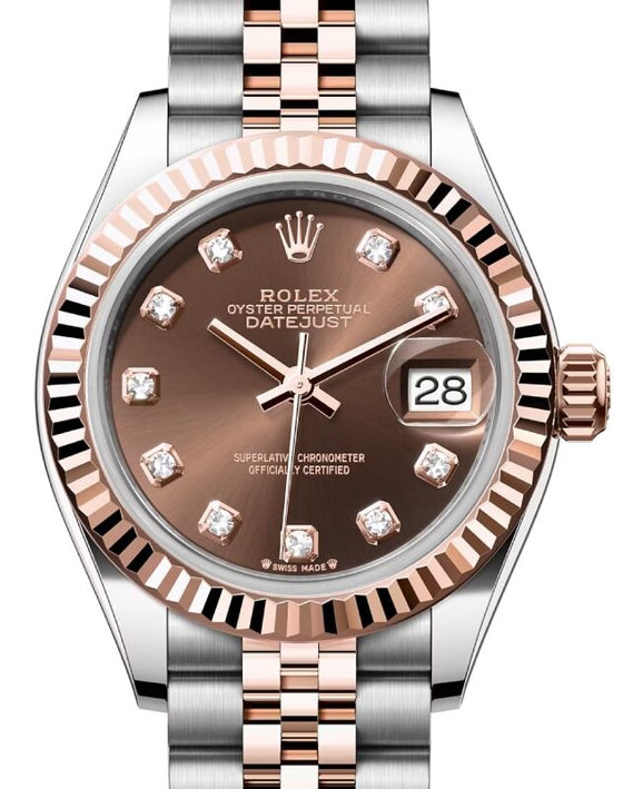 Rolex Lady-Datejust 28 28 mm 279171CDJ Steel/Rose Gold Chocolate