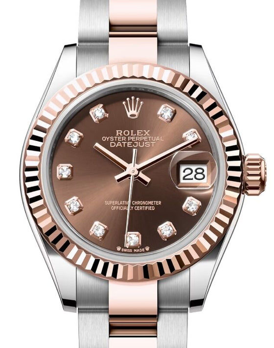 Rolex Lady-Datejust 28 28 mm 279171CDO Steel/Rose Gold Chocolate