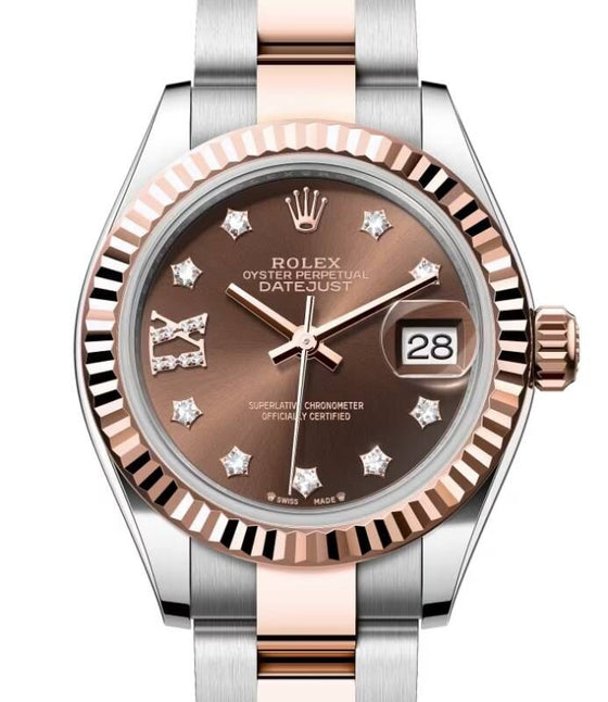 Rolex Lady-Datejust 28 28 mm 279171CDRIXO Steel/Rose Gold Chocolate