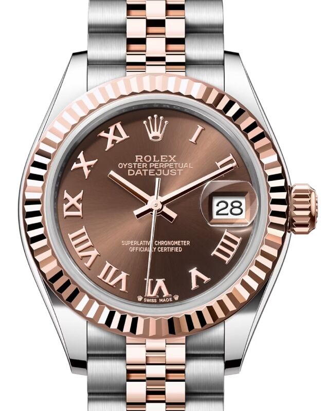 Rolex Lady-Datejust 28 28 mm 279171CRJ Steel/Rose Gold Chocolate