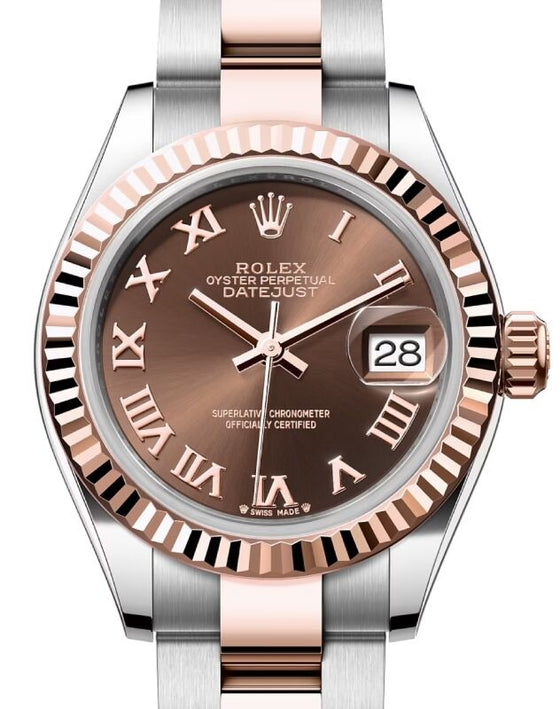 Rolex Lady-Datejust 28 28 mm 279171CRO Steel/Rose Gold Chocolate