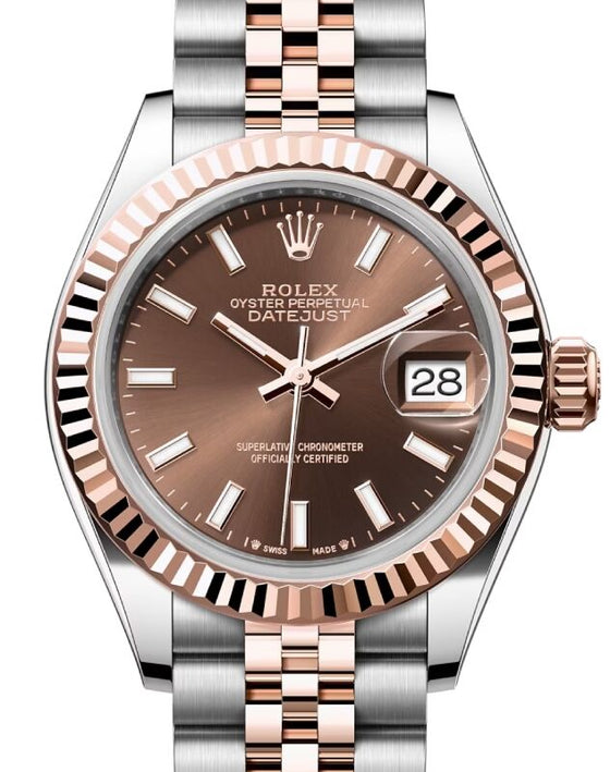 Rolex Lady-Datejust 28 28 mm 279171CSJ Steel/Rose Gold Chocolate