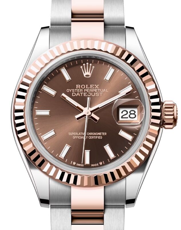 Rolex Lady-Datejust 28 28 mm 279171CSO Steel/Rose Gold Chocolate