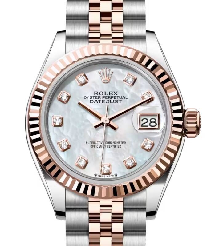 Rolex Lady-Datejust 28 28 mm 279171MDJ Steel/Rose Gold White Mother of Pearl