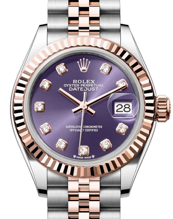 Rolex Lady-Datejust 28 28 mm 279171PDJ Steel/Rose Gold Aubergine