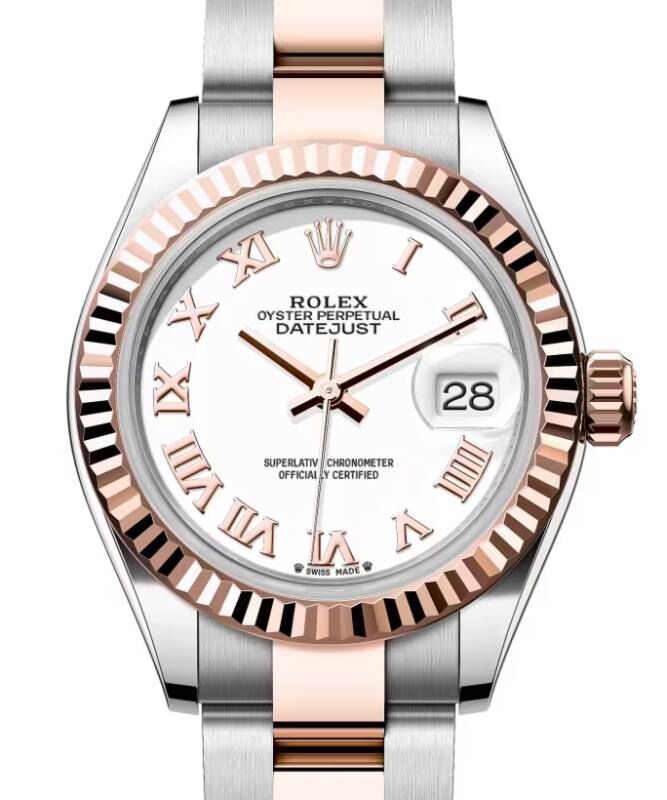 Rolex Lady-Datejust 28 28 mm 279171WRO Steel/Rose Gold White
