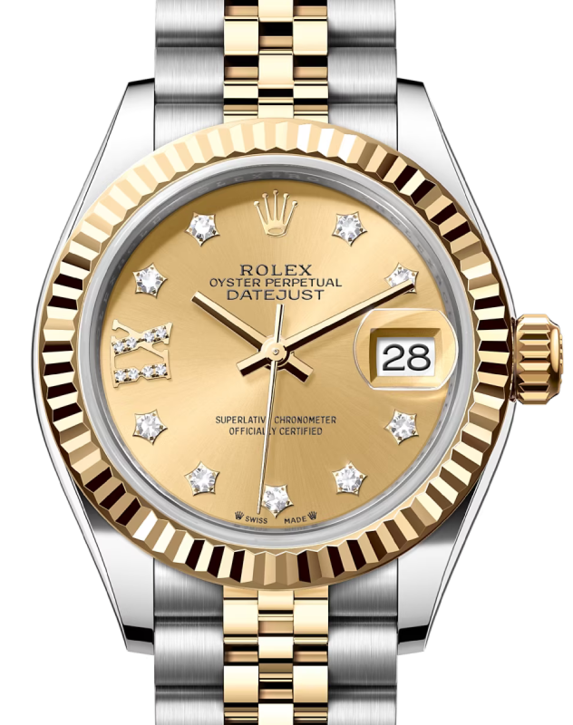 Rolex Lady-Datejust 28 28 mm 279173CDRIXJ Steel/Yellow Gold Champagne