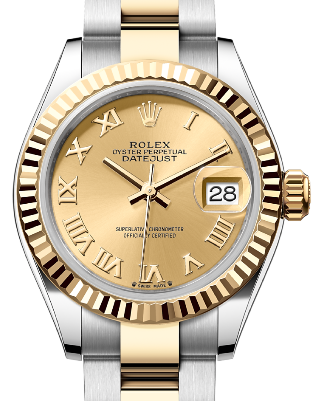 Rolex Lady-Datejust 28 28 mm 279173CRO Steel/Yellow Gold Champagne