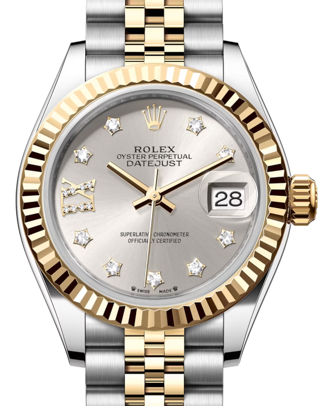 Rolex Lady-Datejust 28 28 mm 279173SDRIXJ Steel/Yellow Gold Silver