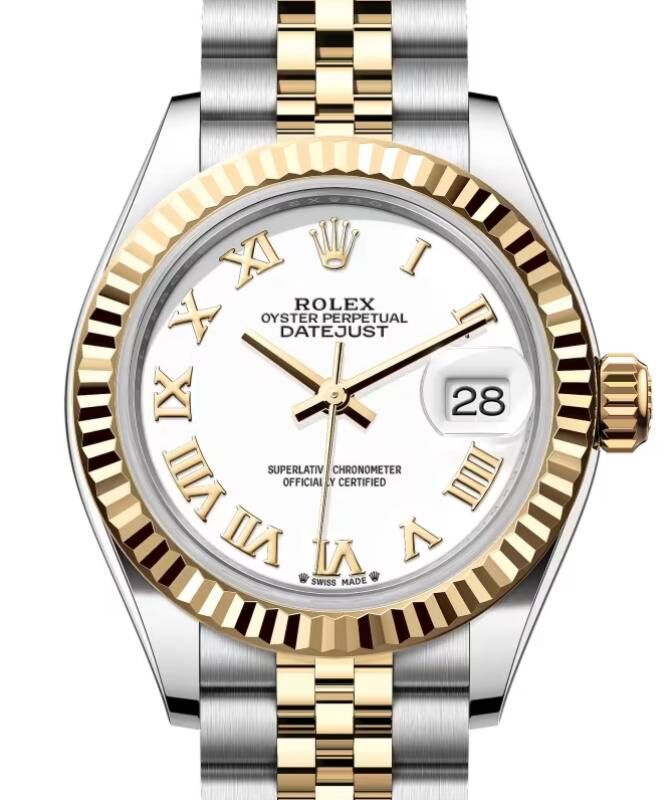 Rolex Lady-Datejust 28 28 mm 279173WRJ Steel/Yellow Gold White