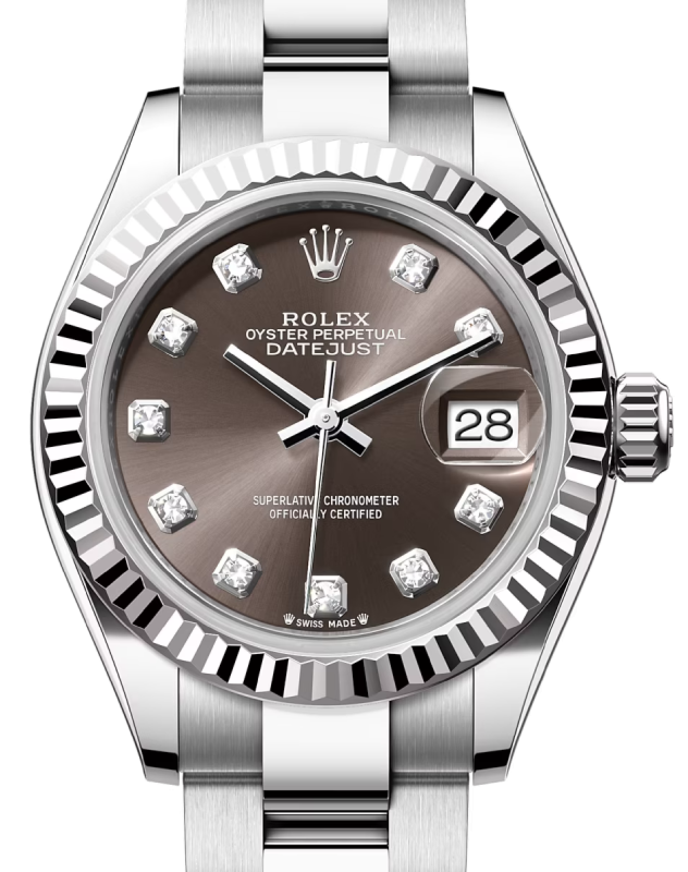 Rolex Lady-Datejust 28 28 mm 279174GDO Steel/White Gold Grey