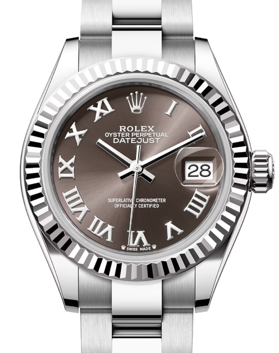 Rolex Lady-Datejust 28 28 mm 279174GRO Steel/White Gold Grey