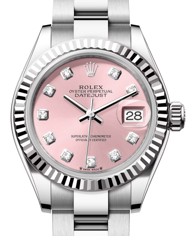 Rolex Lady-Datejust 28 28 mm 279174PDO Steel/White Gold Pink
