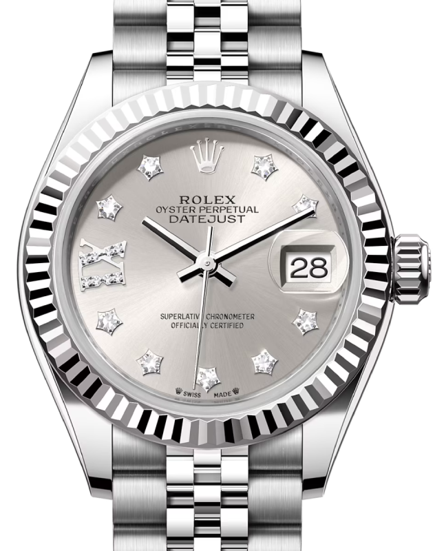 Rolex Lady-Datejust 28 28 mm 279174SDJ Steel/White Gold Silver