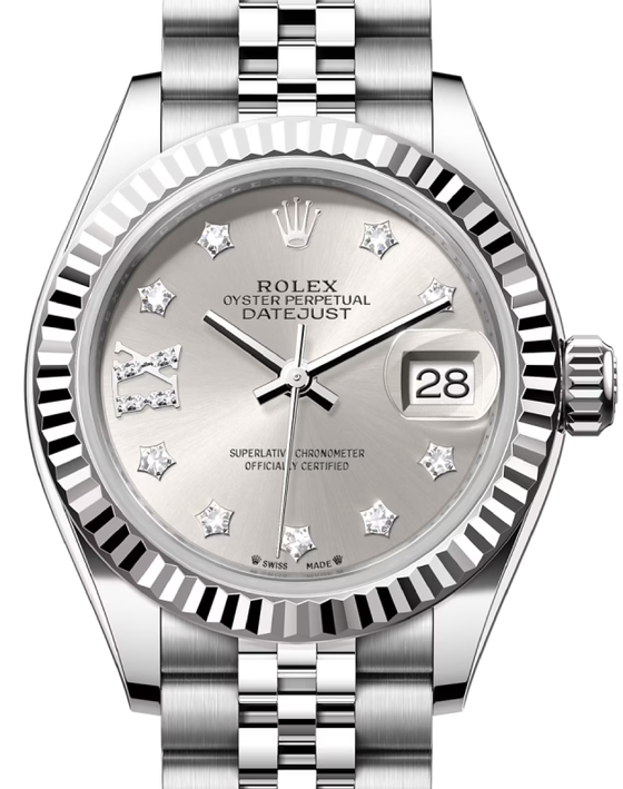 Rolex Lady-Datejust 28 28 mm 279174SDJ Steel/White Gold Silver