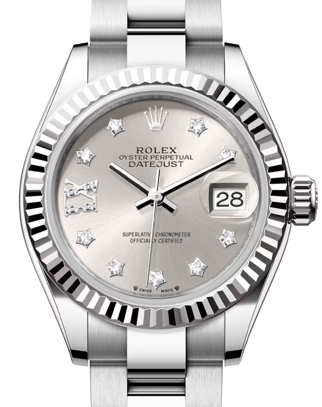 Rolex Lady-Datejust 28 28 mm 279174SDO Steel/White Gold Silver