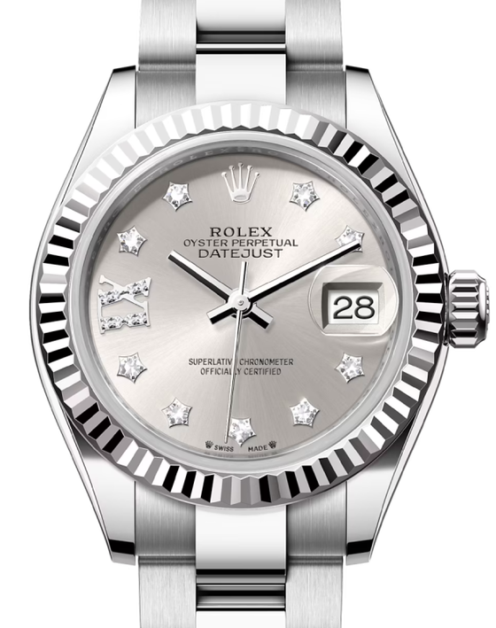 Rolex Lady-Datejust 28 28 mm 279174SDO Steel/White Gold Silver