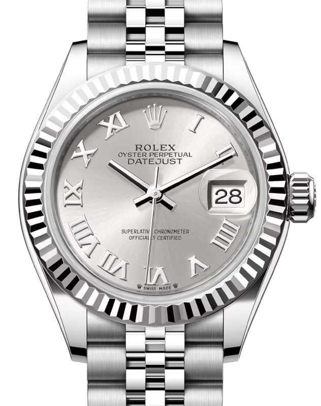 Rolex Lady-Datejust 28 28 mm 279174SRJ Steel/White Gold Silver