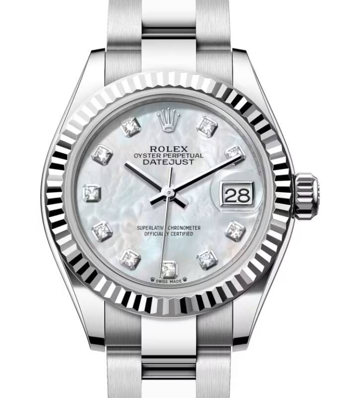 Rolex Lady-Datejust 28 28 mm 279174WMDO Steel/White Gold White Mother of Pearl