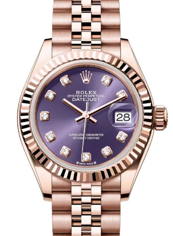 Rolex Lady-Datejust 28 28 mm 279175ADJ Rose Gold Aubergine