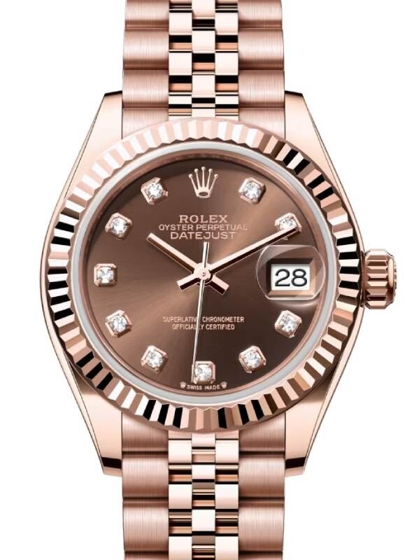 Rolex Lady-Datejust 28 28 mm 279175CDJ Rose Gold Chocolate