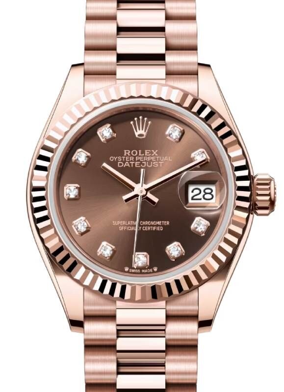 Rolex Lady-Datejust 28 28 mm 279175CDP Rose Gold Chocolate