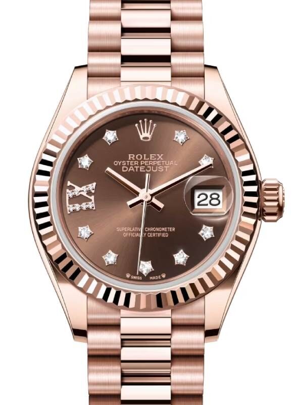 Rolex Lady-Datejust 28 28 mm 279175CDRIXP Rose Gold Chocolate